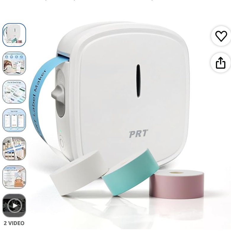 PRT Mini Etichettatrice Portatile - Ricarica Etichette Adesive (3 Rotolo)