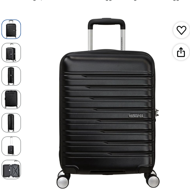 American Tourister Flashline - Spinner S, bagagli a mano, 55 cm, 34 L, nero