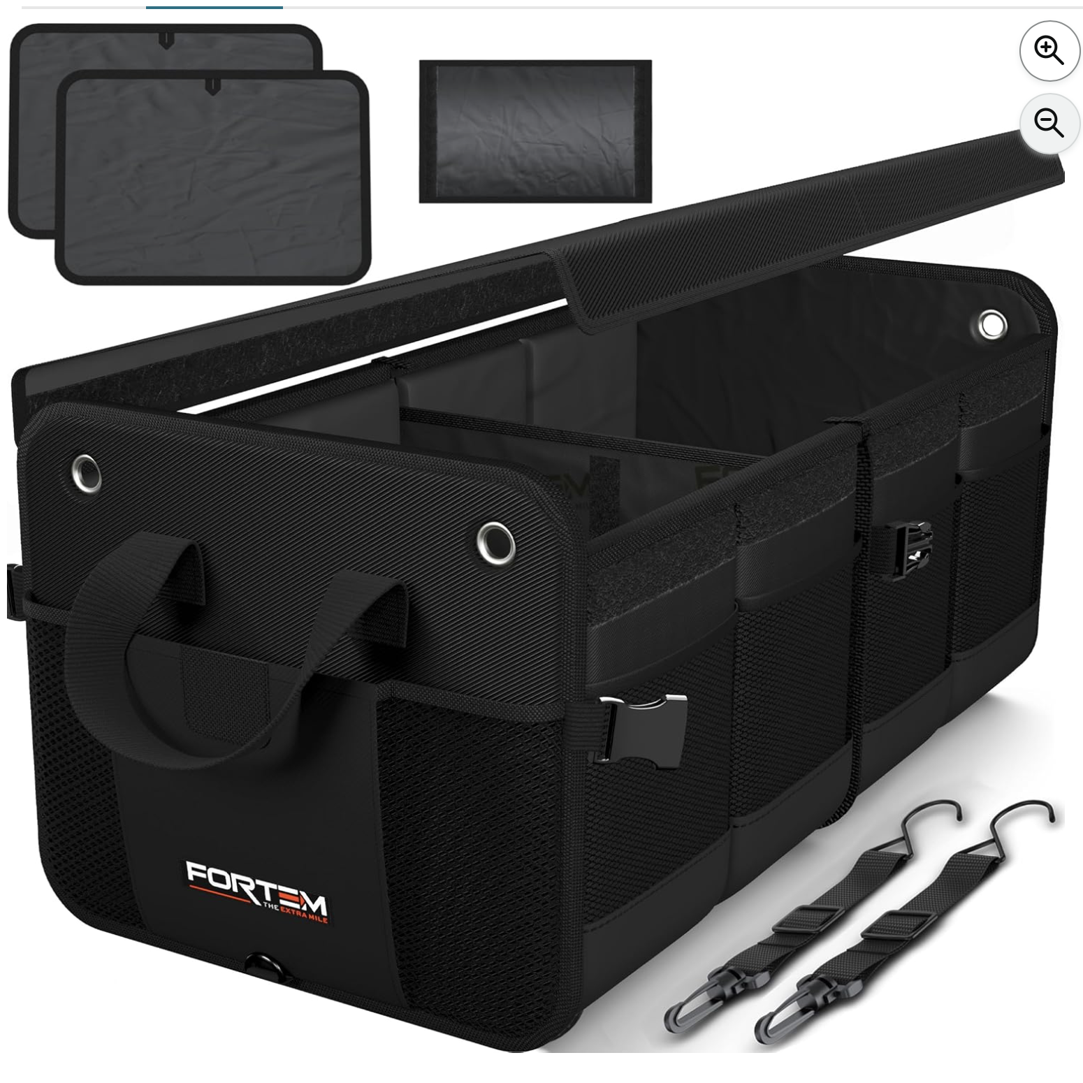 FORTEM Organizzatore Baule SUV, Contenitore Pieghevole Multi Scomparti, Accessori Auto